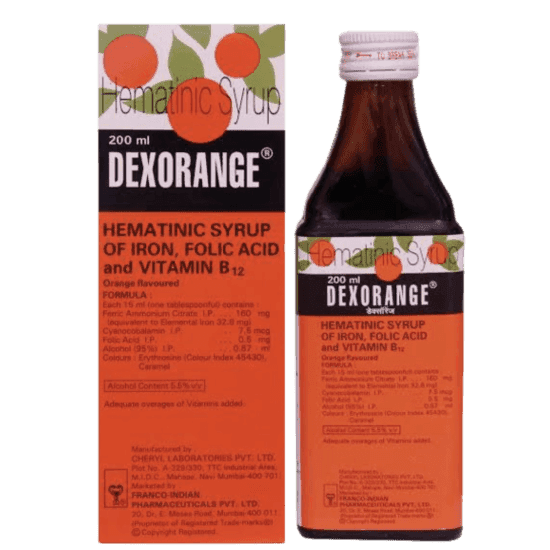 Dexorange Hematinic Syrup, 200ml - Silverline Pharmacy Surulere, Lagos