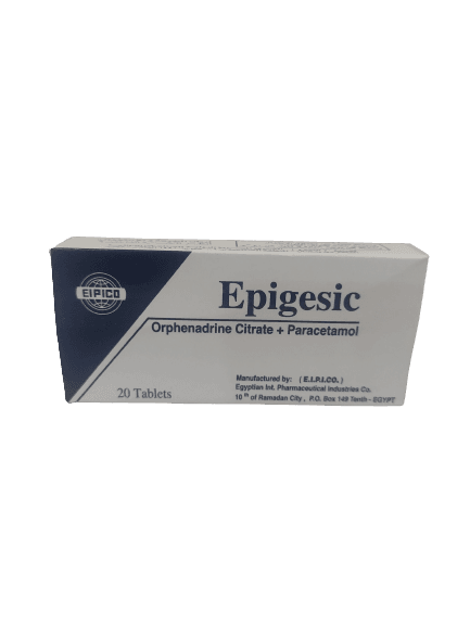 Eipico Epigesic Orphenadrine Citrate + Paracetamol, 20 Tablets - Silverline Pharmacy Surulere, Lagos