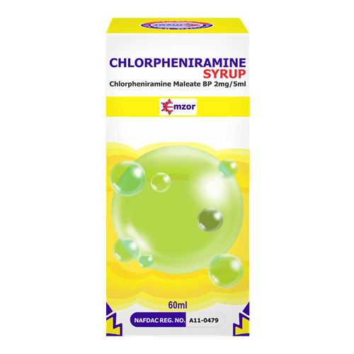 Emzor Chlorpheniramine Maleate Syrup, 60ml - Silverline Pharmacy Surulere, Lagos