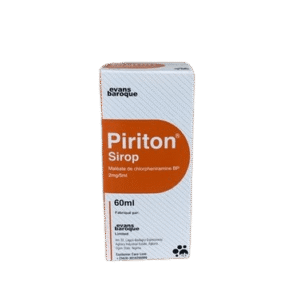 Evans Baroque Piriton Chlorpheniramine Syrup, 60ml - Silverline Pharmacy Surulere, Lagos
