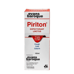 Evans Baroque Piriton Expectorant Triple Action, 100ml - Silverline Pharmacy Surulere, Lagos