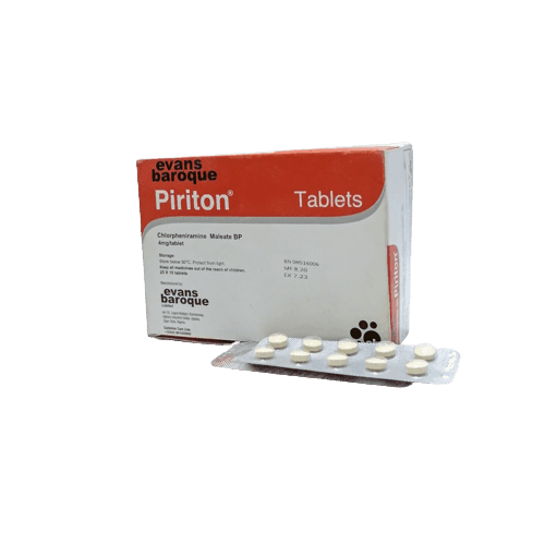 Evans Baroque Piriton Tablets 4mg, 25 x 10 Tablets - Silverline Pharmacy Surulere, Lagos