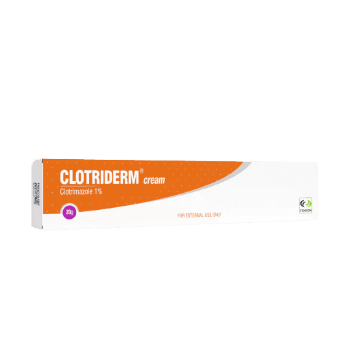 Fidson Clotriderm Cream Clotrimazole 1%, 20g - Silverline Pharmacy Surulere, Lagos