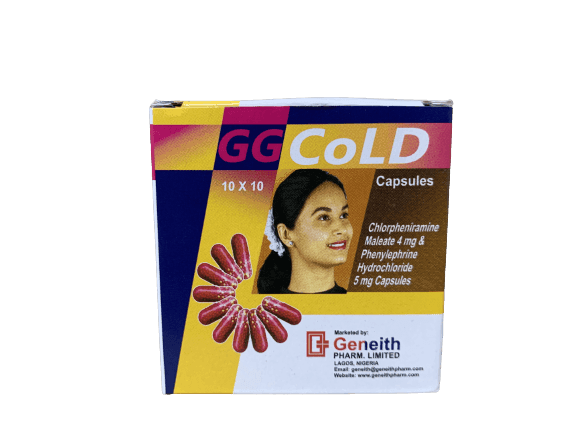Geneith GG Cold, 10 x 10 Capsules - Silverline Pharmacy Surulere, Lagos