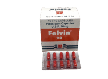 Greenlife Felvin 20 Piroxicam 20mg, 10 x 10 Capsules - Silverline Pharmacy Surulere, Lagos