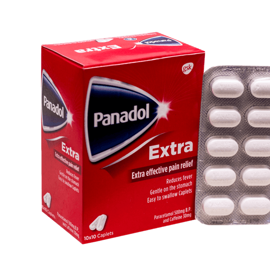 GSK Panadol Extra Effective Pain Relief, 10 x 10 Caplets - Silverline Pharmacy Surulere, Lagos