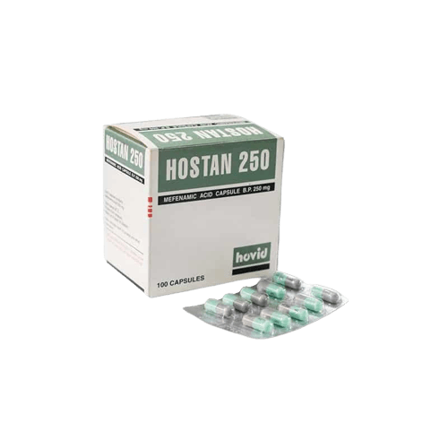 Hovid Hostan 250 Mefanamic Acid Capsule BP 250mg, 100 Capsules - Silverline Pharmacy Surulere, Lagos