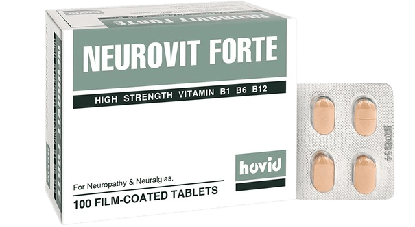 Hovid Neurovit Forte High Strength Vitamin B, 100 Tablets - Silverline Pharmacy Surulere, Lagos