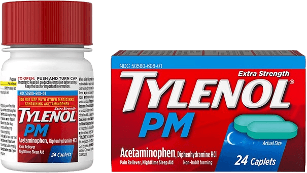 Johnson & Johnson Tylenol PM Extra Strength, 24 Caplets - Silverline Pharmacy Surulere, Lagos