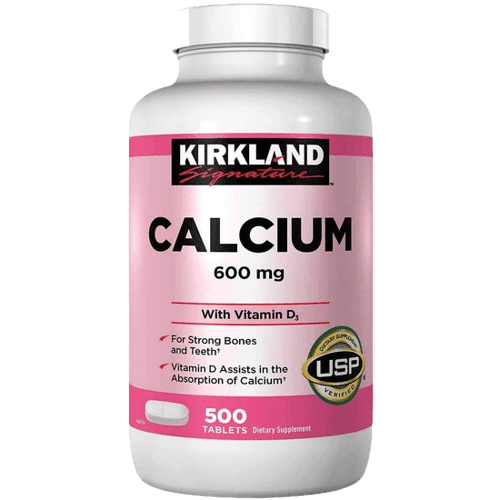 Kirkland Signature Calcium 600mg & Vitamin D3, 500 Tablets - Silverline Pharmacy Surulere, Lagos