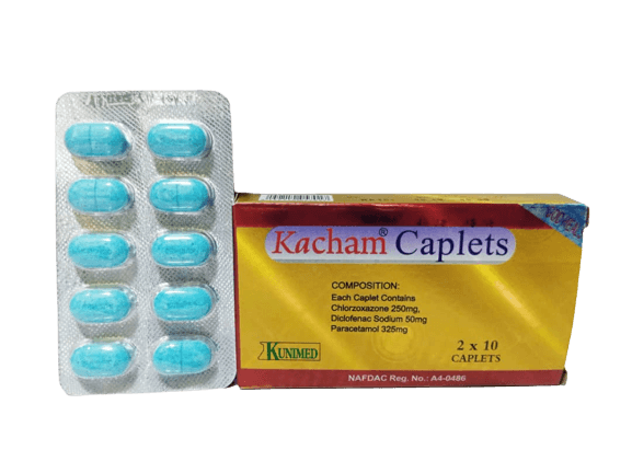 Kunimed Kacham Caplets, 2 x 10 Caplets - Silverline Pharmacy Surulere, Lagos