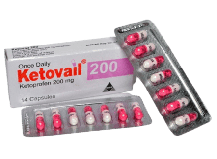 May & Baker Ketovail 200 Ketoprofen 200mg Once Daily, 14 Capsules - Silverline Pharmacy Surulere, Lagos