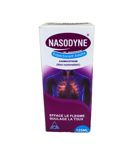 May & Baker Nasodyne Adult Expectorant, 125ml - Silverline Pharmacy Surulere, Lagos