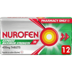 Nurofen Express Max Strength 400mg Ibuprofen, 12 Capsules - Silverline Pharmacy Surulere, Lagos