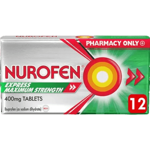 Nurofen Express Max Strength 400mg Ibuprofen, 12 Capsules - Silverline Pharmacy Surulere, Lagos