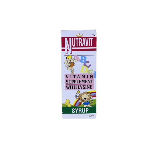 Nutravit Multivitamin and Lysine Syrup For Children, 100ml - Silverline Pharmacy Surulere, Lagos