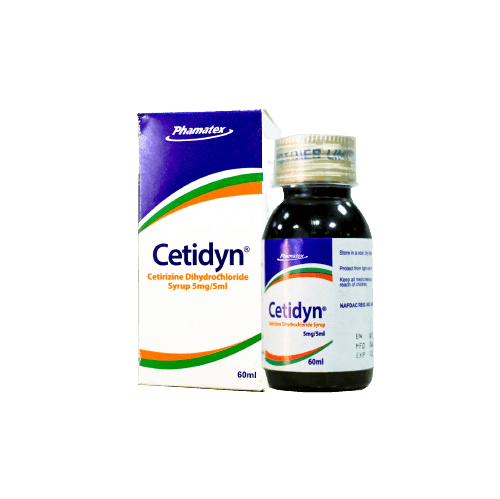 Phamatex Cetidyn Cetrizine Syrup, 60ml - Silverline Pharmacy Surulere, Lagos