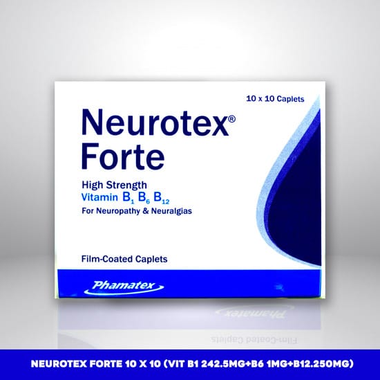Phamatex Neurotex Forte High Strength, 10 x 10 Caplets - Silverline Pharmacy Surulere, Lagos