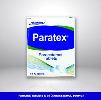 Phamatex Paratex Paracetamol 500mg Tablets, 8 x 12 Tablets - Silverline Pharmacy Surulere, Lagos