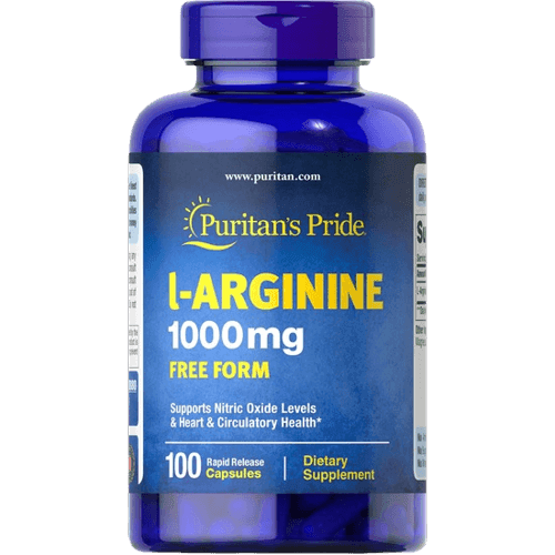 Puritan’s Pride L-Arginine 1000mg Free Form, 100 Capsules - Silverline Pharmacy Surulere, Lagos