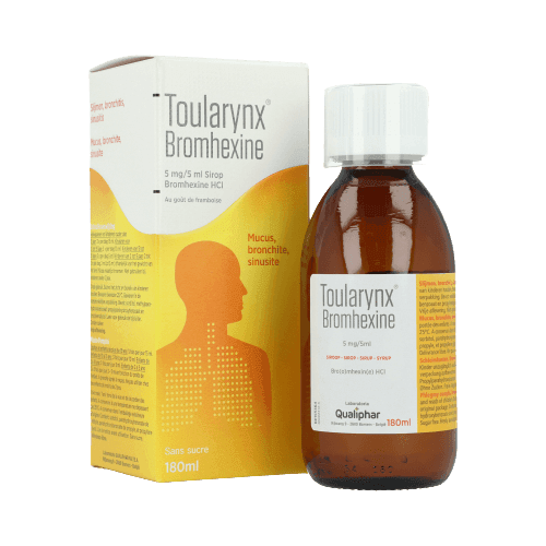 Qualiphar Toularynx Bromhexine 5mg/5ml Syrup, 180ml - Silverline Pharmacy Surulere, Lagos