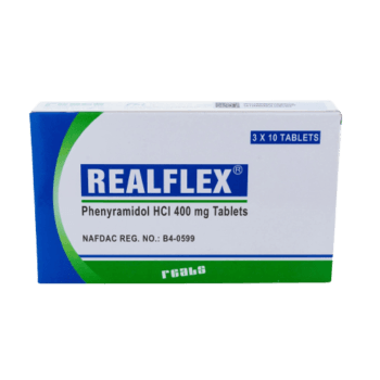 Reals Realflex Phenyramidol HCI 400mg Tablets, 3 x 10 Tablets - Silverline Pharmacy Surulere, Lagos
