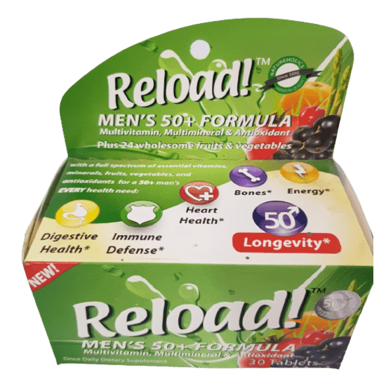Reload Men’s 50+ Multivitamin Formula, 30 Tablets - Silverline Pharmacy Surulere, Lagos