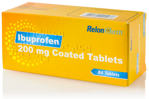RelonChem Ibuprofen 200mg Coated Tablets, 84 Tablets - Silverline Pharmacy Surulere, Lagos