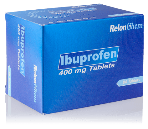 RelonChem Ibuprofen 400mg Coated Tablets, 84 Tablets - Silverline Pharmacy Surulere, Lagos