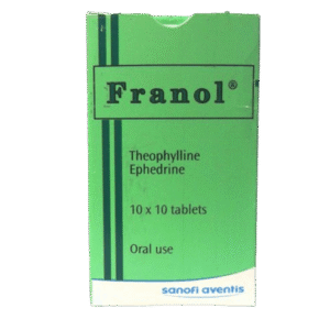 Sanofi Aventis Franol Theophylline Ephedrine, 10 x 10 Tablets - Silverline Pharmacy Surulere, Lagos