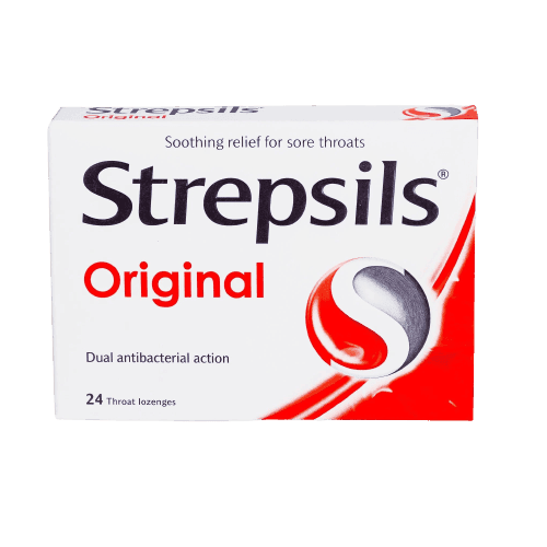 Strepsils Original Dual Antibacterial Action, 24 Lozenges - Silverline Pharmacy Surulere, Lagos