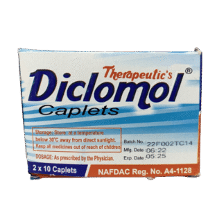 Therapeutic's Diclomol Acetaminophen 500mg, 2 x 10 Caplets - Silverline Pharmacy Surulere, Lagos