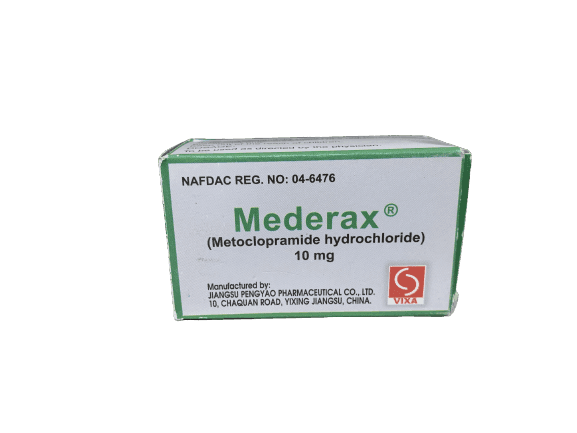 Vixa Mederax Metoclopramide HCL 10mg, 10 x10 Tablets - Silverline Pharmacy Surulere, Lagos