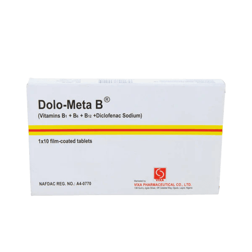 Vixa Pharm Dolo-Meta B, 1 x 10 Tablets - Silverline Pharmacy Surulere, Lagos