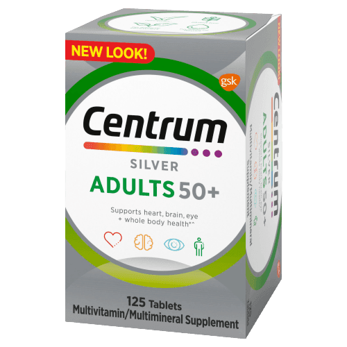 GSK Centrum Silver Adults 50+, 125 Tablets - Silverline Pharmacy Surulere, Lagos