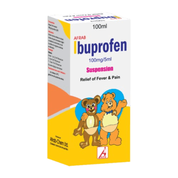 Afrab Ibuprofen 100mg/5ml Pediatric Oral Suspension, 100ml - Silverline Pharmacy Surulere, Lagos