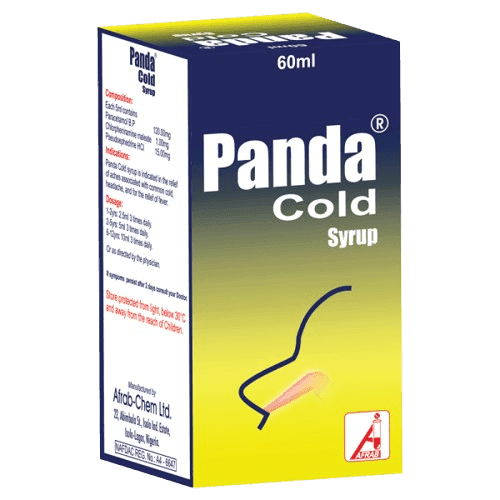 Afrab Panda Cold Syrup, 60ml - Silverline Pharmacy Surulere, Lagos