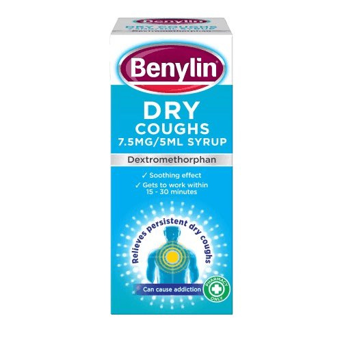 Benylin Dry Coughs Dextromethorphan Syrup, 100ml - Silverline Pharmacy Surulere, Lagos