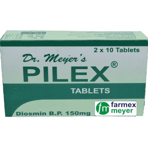 Dr Meyer’s Pilex Diosmin 150mg, 20 Tablets - Silverline Pharmacy Surulere, Lagos