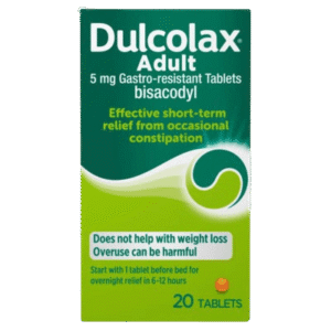 Dulcolax Bisacodyl 5mg Constipation Relief, 20 Tablets - Silverline Pharmacy Surulere, Lagos