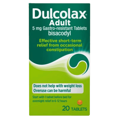 Dulcolax Bisacodyl 5mg Constipation Relief, 20 Tablets - Silverline Pharmacy Surulere, Lagos