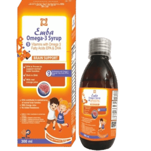 Emba Omega-3 Fatty Acids Syrup, 300ml - Silverline Pharmacy Surulere, Lagos
