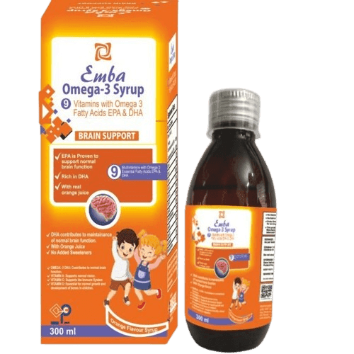 Emba Omega-3 Fatty Acids Syrup, 300ml - Silverline Pharmacy Surulere, Lagos