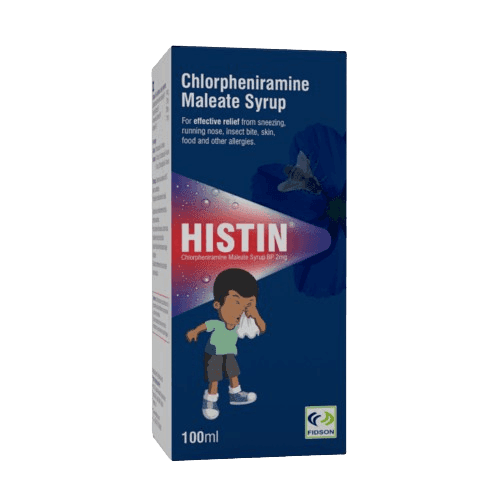 Fidson Histin Chlorpheniramine Maleate Syrup, 100ml - Silverline Pharmacy Surulere, Lagos