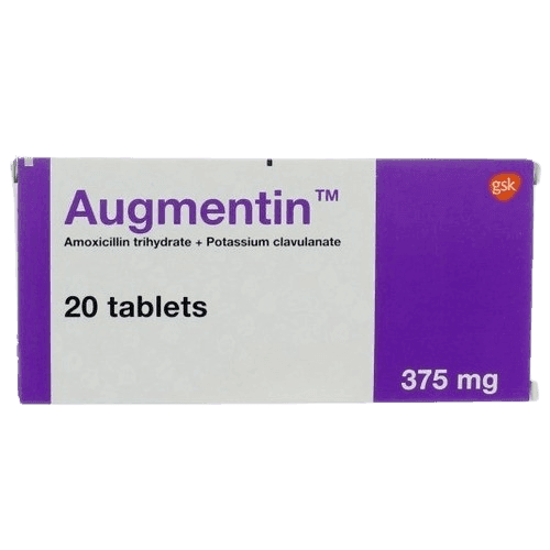 GSK Augmentin 375mg, 20 Tablets - Silverline Pharmacy Surulere, Lagos