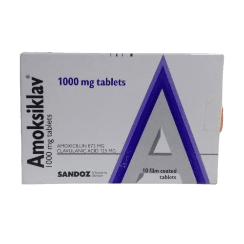Sandoz Amoksiclav 1g, 10 Tablets - Silverline Pharmacy Surulere, Lagos