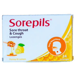 Sorepils Sore Throat & Cough (Honey & Lemon), 24 Lozenges - Silverline Pharmacy Surulere, Lagos