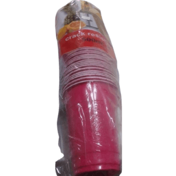 Cera Party Time Crack Resistant Disposable Plastic Glasses 500ml, 50 Pcs - Silverline Pharmacy Surulere, Lagos