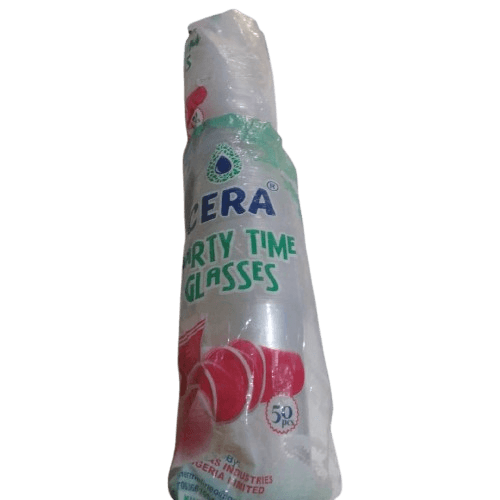 Cera Party Time Disposable Plastic Glasses, 50 Pcs - Silverline Pharmacy Surulere, Lagos