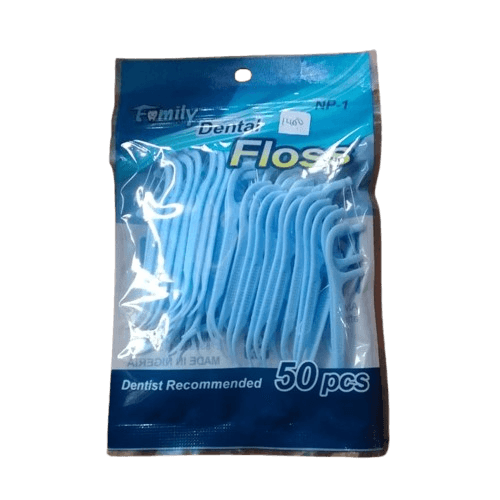 Family Dental Floss, 50 pieces - Silverline Pharmacy Surulere, Lagos